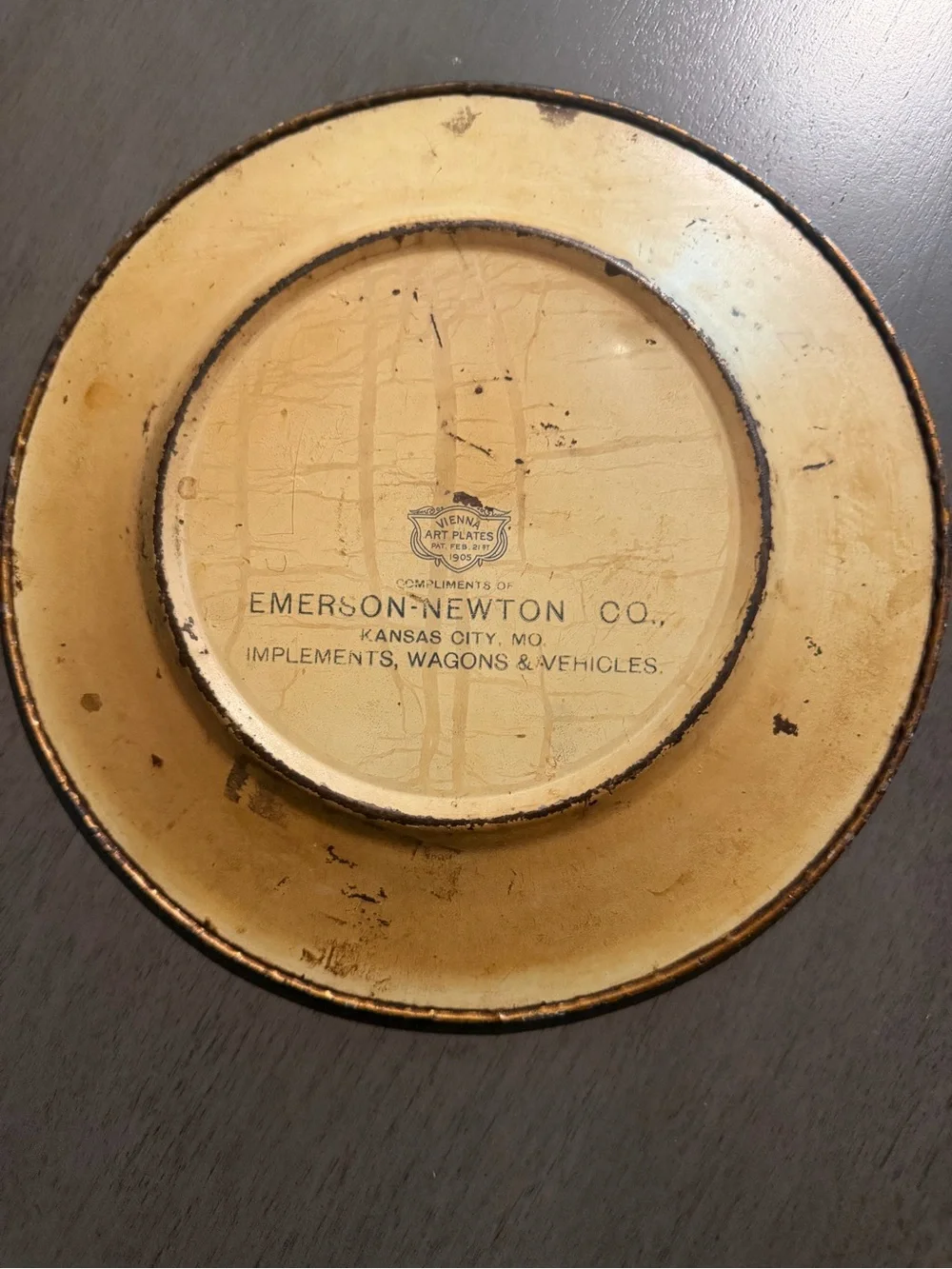 Decorative Black and Gold Portrait Plate